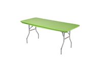 Kwik-Covers 8' Rectangle Plastic Table Covers 30" x 96", Bundle of 5 (Lime Green)