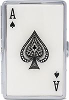 Ace of Spades Compact (9 Kings) Metal-Plated Cigarette Case & Stash Box