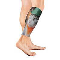 Stretch Sport Calf Sleeve St Protective Guard for Men Women - Best Footless Compression Socks for Shin Splints, Running,Basketball Football (1 Pair)