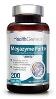 Megazyme Forte 200 Tabs - Natural Plant Proteolytic Enzymes | Digestive Support | Nattozimes | Serrazimes | Immune System Support | Detoxification Boost