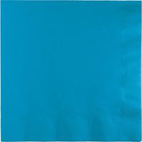Creative Converting 803131B Turquoise Beverage Napkin, 2 Ply, Solid (12pks Case)