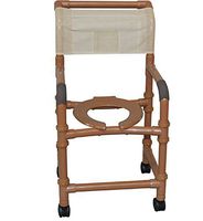 MJM International WT118-3TW-SST Wood Tone Shower Chair 18 in.