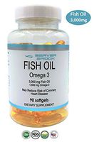 Beaver Brook Fish Oil with Omega 3, Burpless Supplement, Supports Heart Health, Brain Development and Overall Wellness, Rapid Release - 90 Softgels