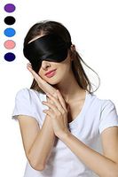Silk Sleep Mask & Blindfold, Soft Eye Mask with Adjustable Head Strap, Deep Rest Eye Masks for Sleeping Night Eyeshade, Eye Cover for Travel, Shift Work & Meditation (Black) 