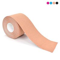 Kinesiology Tape Pro Athletic Sports. Knee, Ankle, Muscle, Kinetic Sport Dynamic, Physical Therapy. Strong-Rock Breathable h2o Resist Cotton.Roll,Uncut,2in x 16.4ft.Bulk k -Beige