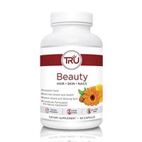 TRU Beauty | Glowing Skin - Strong Nails - Healthy Hair | Natural Formula with Biotin + 6 Clinically Proven Ingredients | Vegan and Non-GMO | 60 Capsules