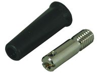 Cal Test Electronics CT2215 4mm Insulated In-line Banana Jack with Solderless Screw Wire Attachment, 36 Amp, Black (Pack of 50)