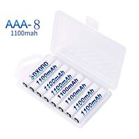 Soxono 8 Pack 1100mAh AAA Rechargeable Batteries 1.2V Ni-MH High-Capacity Triple A Batteries