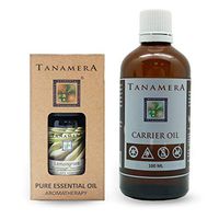 Tanamera Lemongrass Essential Oil 10ml & Tanamera Carrier Oil 100ml Aromatherapy Calming Relaxing Excellent for Massage