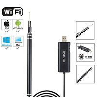 JM-D Wireless Otoscope Wi-Fi Ear Endoscope Earwax Removal Curette HD Earwax Removal Tool with 6 Adjustable LEDs for iPhone/iPad, Android Phone