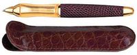 Sensa Exotic Minx Authentic Lizard & Gold Ballpoint Pen - N36260