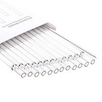 Dakoufish 11" Long Clear Reusable Plastic Replacement Drinking Straws for 40 oz,30 oz & 24 oz Mason Jar,Tumblers, Set of 12 with Cleaning Brush