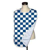 Check Collection Adult Bib - Covered with Care Assorted Prints Available! (Royal Racing Check)