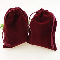 HOUTBY 50 Pack Mixed Colors Soft Large Velvet Gift Drawstring Bag Jewelry Pouches Sacks for Wedding Favors Party Christmas
