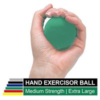 Theraband Hand Exerciser, Stress Ball for Hand, Wrist, Finger, Forearm, Grip Strengthening & Therapy, Squeeze Ball to Increase Hand Flexibility & Relieve Joint Pain, Green, Medium