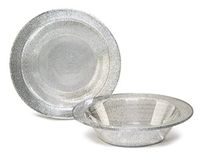 " OCCASIONS" 120 Bowls Pack, Heavyweight Wedding Party Disposable Plastic Bowls (14 oz Soup Bowls, Seasons in Clear with Silver Glitter)