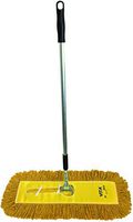 Dust Mop Kit 18": (1) 18" Yellow Industrial Closed-Loop Dust Mop, (1) 18" Wire Dust Mop Frame & (1) Ergonomic Dust Mop Handle