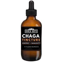 Birch Boys Chaga Tincture | Mushroom Supplement for Immune Defense | Wild Organic Fungi Extract, Liquid Dropper for Inflammation, Energy Support, Detox, Skin, Antioxidants
