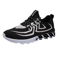 KauneusUnisex Fashion Sneakers Womens and Mens Outdoor Sport Comfy Lightweight Creative Athletic Shoes Couple Shoes Black