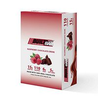 Built Bar 18 Pack Energy and Protein Bars - 100% Real Chocolate - High in Whey Protein and Fiber - Gluten Free, Natural Flavoring, No Preservatives (Raspberry)