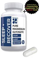 Magnesium Glycinate 400 mg for Recovery, Sleep, Muscle Relaxation & Leg Cramps for Women or Men & Bonus 'No Fluff' Guide to The 6 Essential Supplements