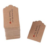 100PCS Wedding Favor Gift Tags, Brown Handmade Hang Label with Small Hole Original Design Delicate Gifts Dessert Tag for Baby Shower Birthday Party Favour Clothing Jewelry Price(#3)