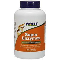 NOW Supplements, Super Enzymes, Formulated with Bromelain, Ox Bile, Pancreatin and Papain, Super Enzymes,180 Capsules