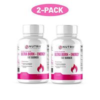 Nutrii Thermogenic Fat Burner and Weight Loss Supplement, Keto Friendly CLA and Garcinia Fortified Appetite Suppressant and Energy Booster with Green Tea and Raspberry Ketones (30 Servings-2 Pack)