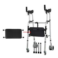 GYZ GY Folding Walker, Mobility Aid for Elderly, Disabled, Handicapped Collapsible Portable Multi-Purpose Walker，Carrying Capacity 100kg Medical Supplies (Color : D)