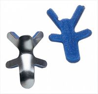 DJO Finger Splint Fold-Over Frog Style Aluminum / Foam Silver / Blue Medium