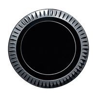 Party Essentials N107050 Elegance Hard Plastic Round Buffet/Luncheon Plates, 9", Black (Case of 240)