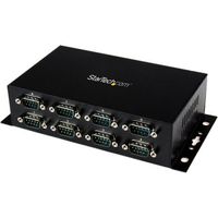 Startech.Com 8 Port Usb To Db9 Rs232 Serial Adapter Hub - Industrial Din Rail And Wall Mountable - 1 X 4-Pin Female Usb 2.0 Usb, 8 X 9-Pin Db-9 Male Rs-232 Serial Usb - 1 Pack "Product Category: I/O & Storage Controllers/Serial/Parallel Adapters"