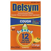 Delsym Children's Cough Suppressant, Orange, 3 oz Bottle