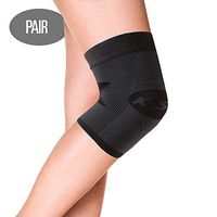 OrthoSleeve KS7 Compression Knee Sleeve for Knee Pain Relief, Aching Knees, patellar tendonitis and Arthritis Relief (3XL, Pair, Black)