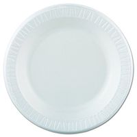Dart 10PWQR Quiet Classic Laminated Foam Dinnerware, Plate, 10 1/4", White, 125/Pk, 4 Pks/Cs