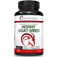Fast Acting Horny Goat Weed Extract [10X Icariins 100mg]-Extra Strength Horny Goat Weed Pills for Men and Women-Natural Energy Booster Supplement-Libido Enhancer-Maca Root-Muira Puama-Panax Ginseng-60