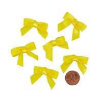Mini Yellow Satin Bows - 1 3/8in. X 1in. (50)