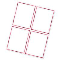 GHS/HazCom 2012: GHS Red Border 4-up Supplier Label, 4.25" x 5.5" (Pack of 100)