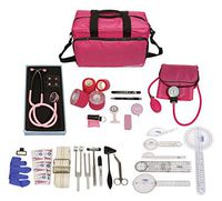 Physical Therapy Home Health Aide Kit with Home Health Call Bag - for Nurses, Home Health Aides, Physical Therapy, Patient Care (Pink)