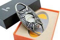 Stainless Steel Double Blade Cigar Cutters Cigar Gift Accessory,A