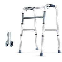 BNSDMM rollator Walker with seat Walker - Adult Standard Folding Walker Folding Lightweight Aluminum Walker Elderly Walker with Wheel and Seat (Color : B)