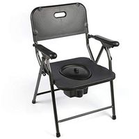 ZBYXZIGJ Folding Seat Bedside Commode Toilet Chair Stool Portable Lightweight Adults Commode Chair