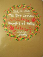 Michaels Blank Note Cards ~ Deck The Halls
