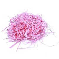 Firecolor 100g Easter Paper Grass Basket Grass Craft Shredded Tissue Gift Filler Paper Shreds for Easter Day Party Decoration Supplies,Pink