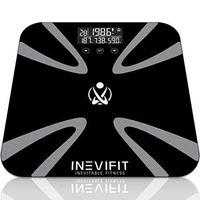 INEVIFIT Body Fat Scale, Highly Accurate Digital Bathroom Body Composition Analyzer, Measures Weight, Body Fat, Water, Muscle, BMI, Visceral Levels & Bone Mass for 10 Users. 5-Year Warranty (Black)