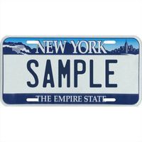Your Name Your State Custom Metal License Plate - Choose from All 50 States (New York, 6" x 12" Super Thick (.045"))
