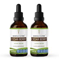 Cedar Berry Alcohol Liquid Extract, Wildcrafted Cedar Berries (Juniperus monosperma) Dried Berry Tincture Supplement (2x4 FL OZ)