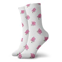 BINGZHAO Little Pink Pig Casual Crew Socks,Thin Socks Short Ankle for Outdoor,Running,Athletic,Travel