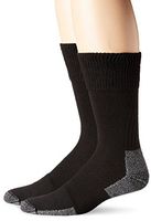 Dr. Scholl's Men's Diabetic and Circulatory Work 2 Pack Crew Sock, Black, Sock Size: 10-13/Shoe Size:7-12