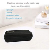 Insulin Cooling Bottle Medicine Cooler Mini Fridge Portable Insulated Diabetic Insulin Travel Case Cooler Box Insulated Medicine Bag Travel Portable Insulin Cooler case (Black no Display)